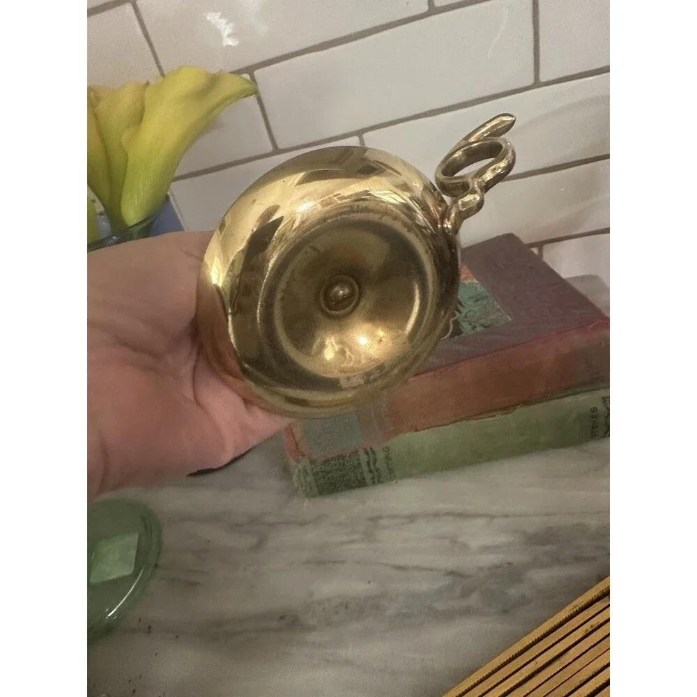 Vintage Solid Brass Chamberstick Candlestick Holder Traditional Home Cottage